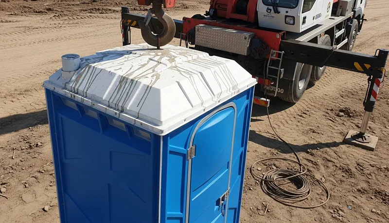 Crane hook porta potty rental in Carrollton, TX